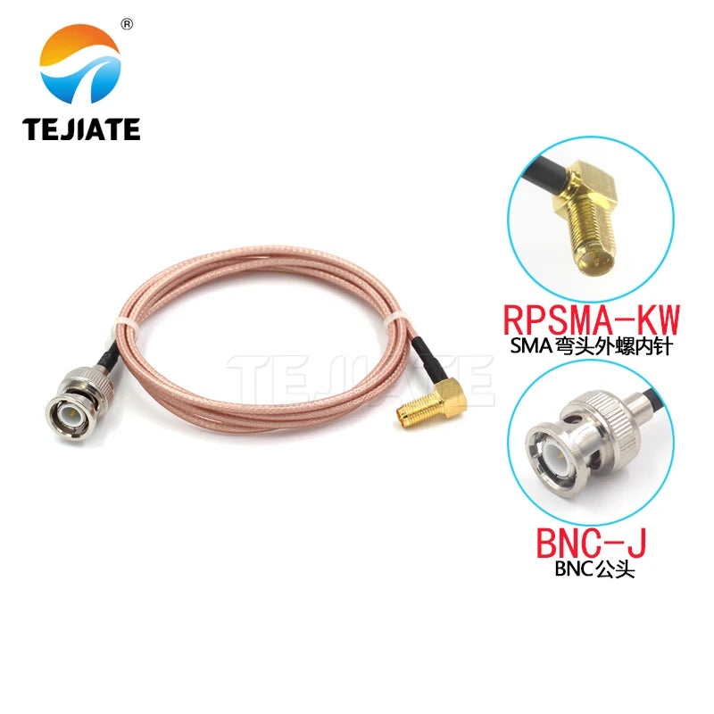 1PCS TEJIATE Adapter Cable BNC To RPSMA Type BNC-J Convert RPSMA-KW 8-90CM 1M 1.5M 2M Length Connector RG316 Wire