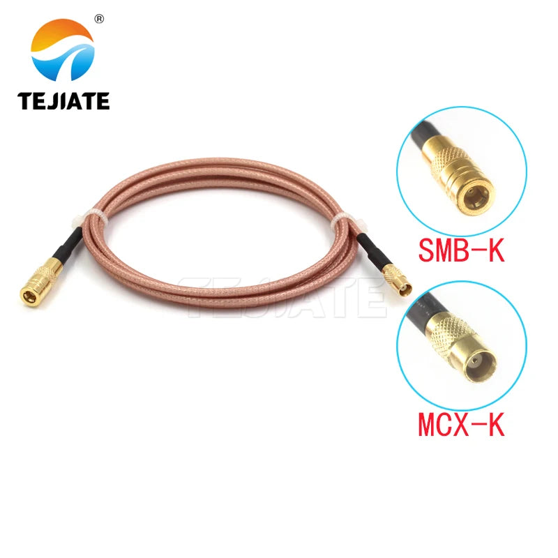 1PCS TEJIATE Adapter Cable SMB To MCX Type SMBK Convert MCXK 8-90CM 1M 1.5M 2M Length Connector RG316 Wire