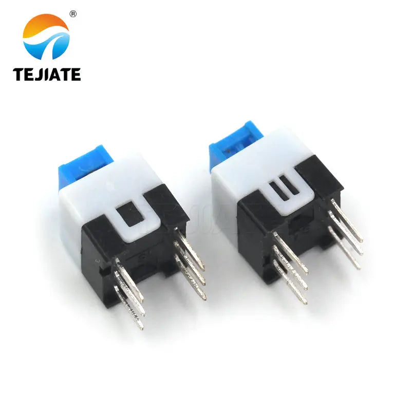 10PCS Button Switch 1/2 Row Needle Key Switch 5.8*5.8 7*7 8*8 8.5*8.5MM Self Locking/No Lock 3/6 Feet Charger Match Electronic