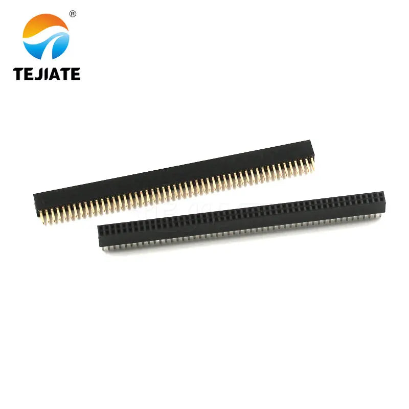 2PCS 2x50P 1.27MM Double Row Straight Pin/Bent Pin Patch Gold Plated Row Female Header Straight Insert
