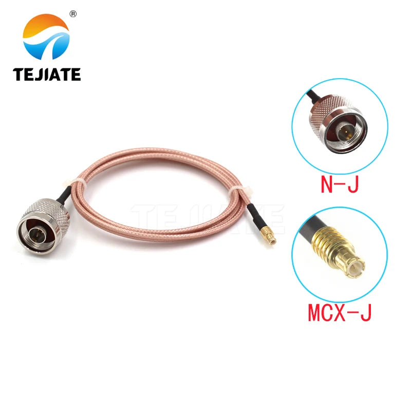 1PCS TEJIATE Adapter Cable N To MCX Type NJ Convert MCXJ 8-90CM 1M 1.5M 2M Length Connector RG316 Wire