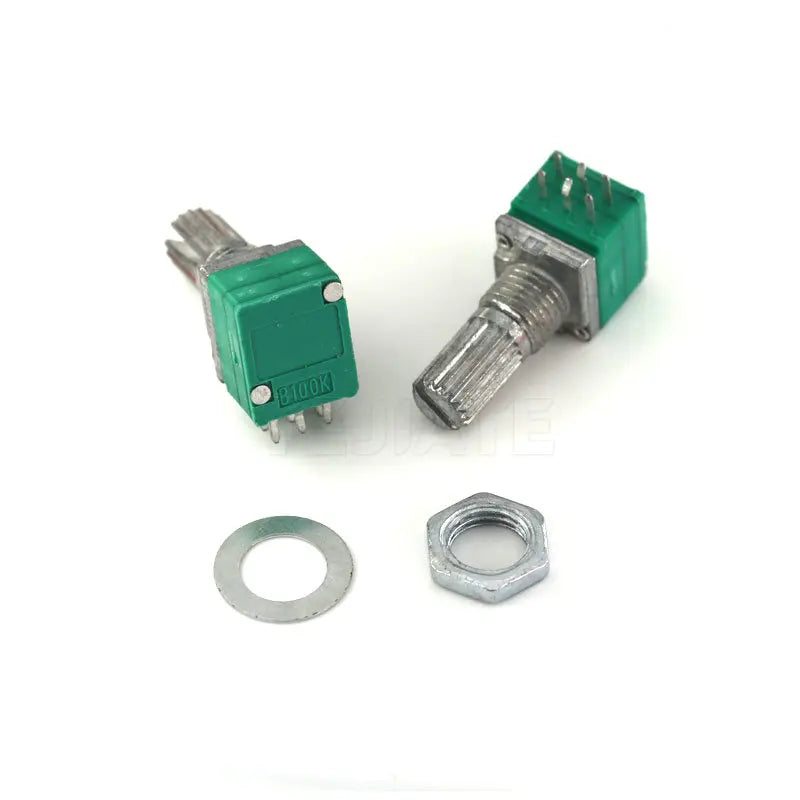 5pcs RK097G 20K 50K 100K B5K with a switch audio 6pin shaft 15mm amplifier sealing potentiometer