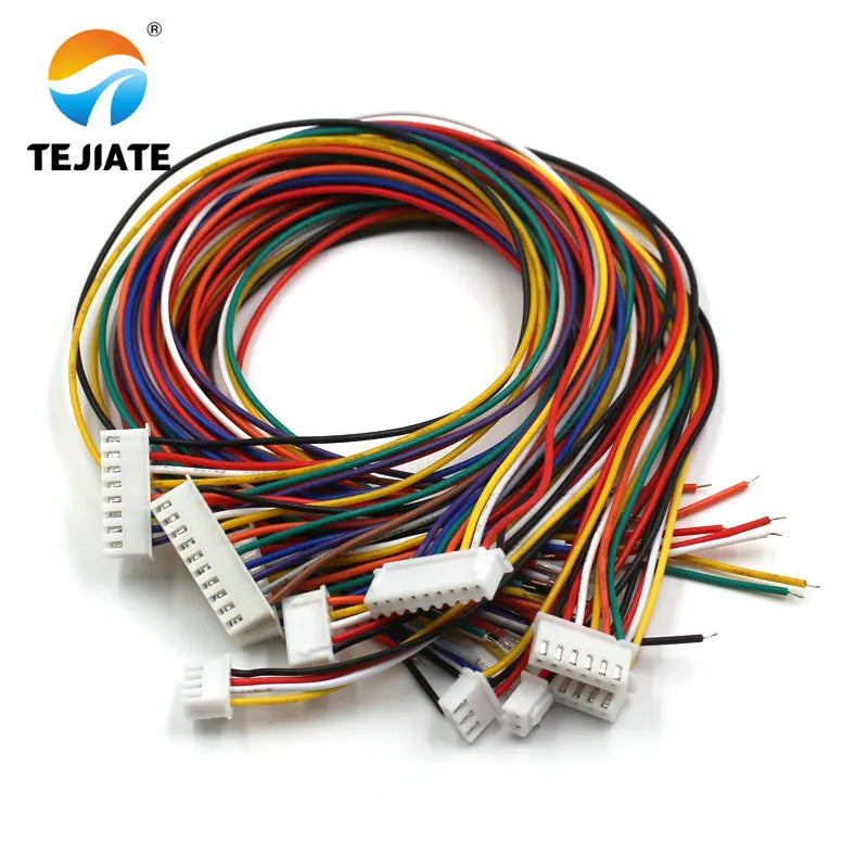 10PCS XH2.54 Electronic Wire 2/3/4/5/6/7/8/9/10P Color Terminal Line Connecting Wire 30CM Single Head Tin Plated