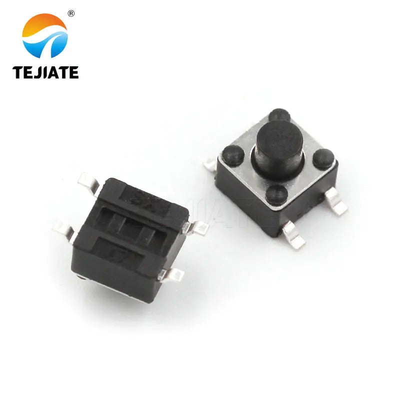 50PCS Touch-key Switch Push Button Switch Vertical/Patch 4 Feet 4.5mm*4.5mm*3.8/4.3/4.5/5/6/7mm Direct Insert Fret Microswitch