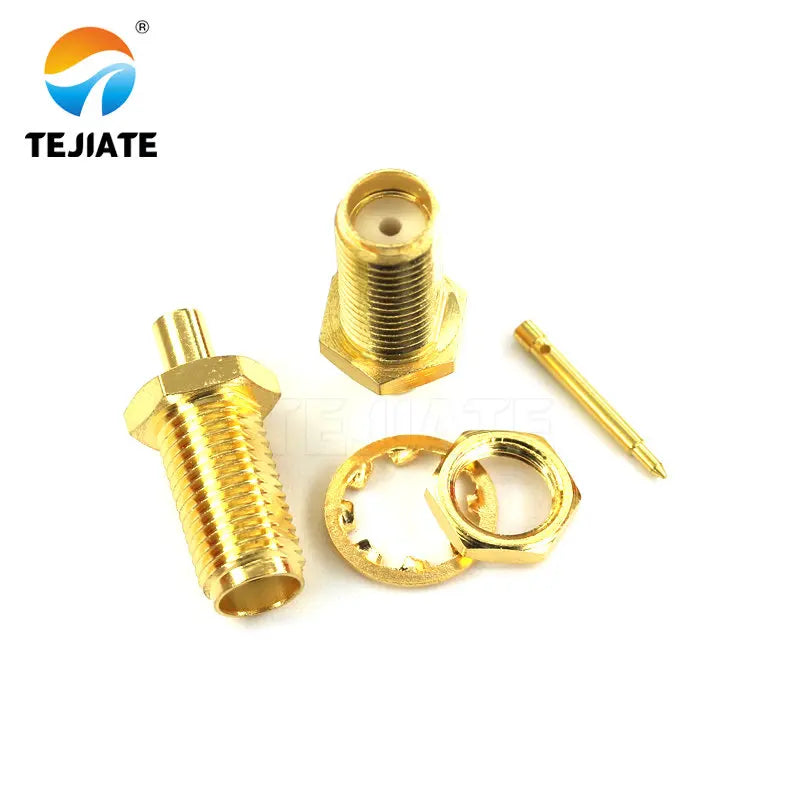1PCS SMA RPSMA-JB-KB-KFB Connector Straight/Bent Header  Half Flexible Steel Welding Adapter Match For RG405