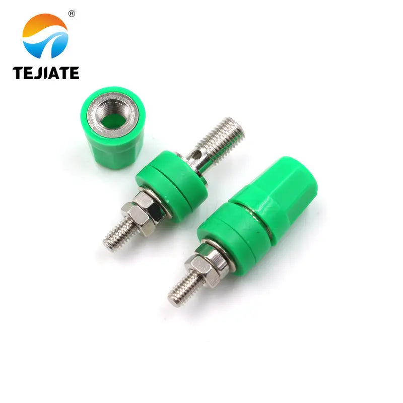 1PCS M4X36 Pure Copper Terminal 4MM Banana Jack Socket 20A Binding Post Banana Plug Connector M4*36 Black Red Blue Green Yellow