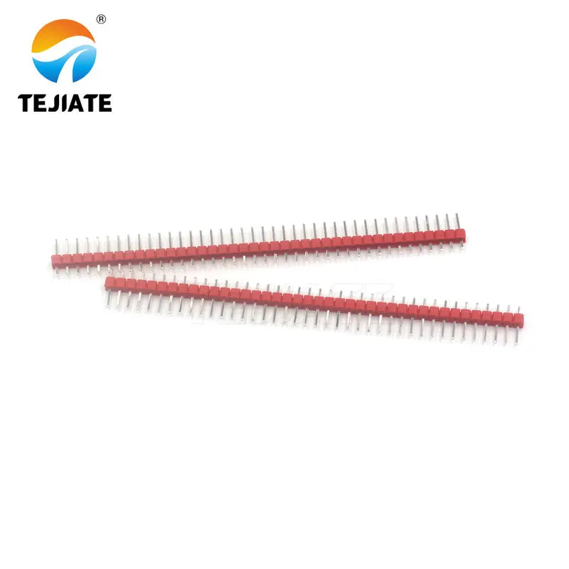 10PCS Single Row 1*40P Straight Pin Iron Foot Spacing 2.54MM Black/White/Blue/Red/Green/Yellow Plastic Connector Kit
