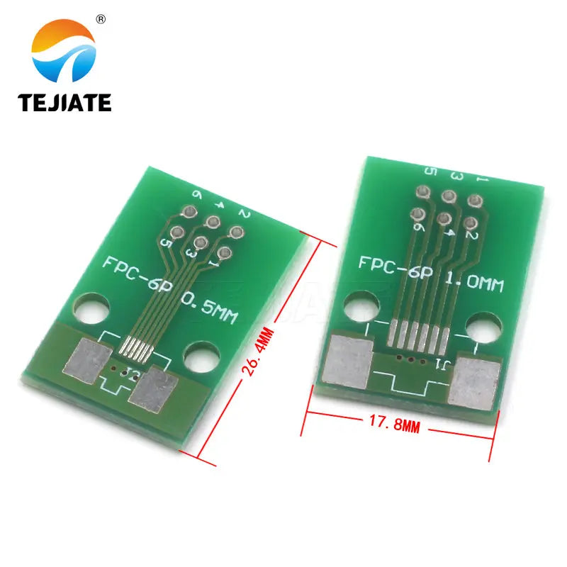 1pcs Double Side 0.5mm 1mm FFC FPC 6 8 10 12 20 30 40 50 60 Pin to 2.54mm FPC/FFC SMT Adapter Socket Plate PCB Board connector