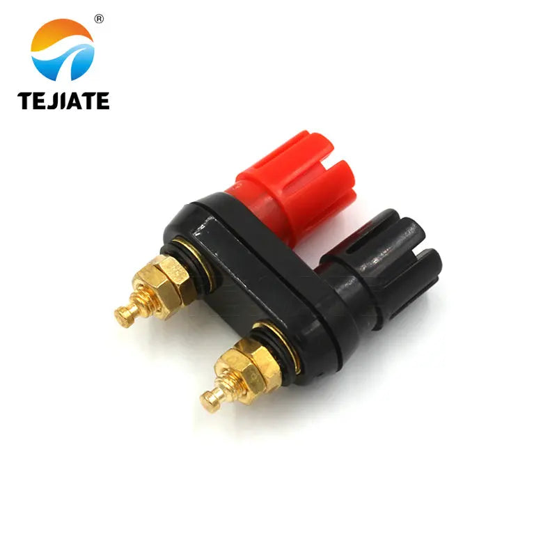 1PCS Conjoined Double-part Power Amplifier Terminal Double-hexagon Connector Double-header Adapter 4mm Banana Socket-terminal