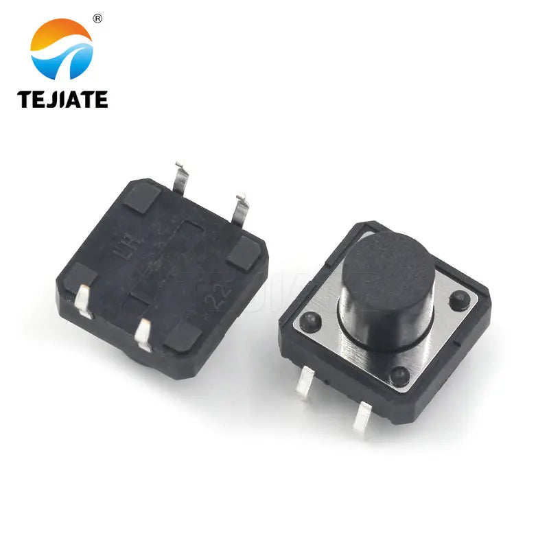 20PCS Direct-insertion Vertical 4 Legs Touch Key Microswitch Erect 4 Foot Button Switch 12*12*4.3/5/5.5/7/7.5/8/9/10/12/13/15MM
