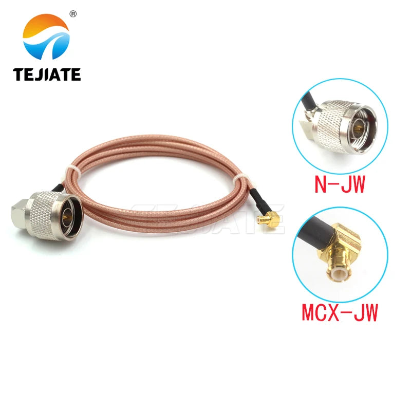 1PCS TEJIATE Adapter Cable N To MCX Type NJW Convert MCXJW 8-90CM 1M 1.5M 2M Length Connector RG316 Wire