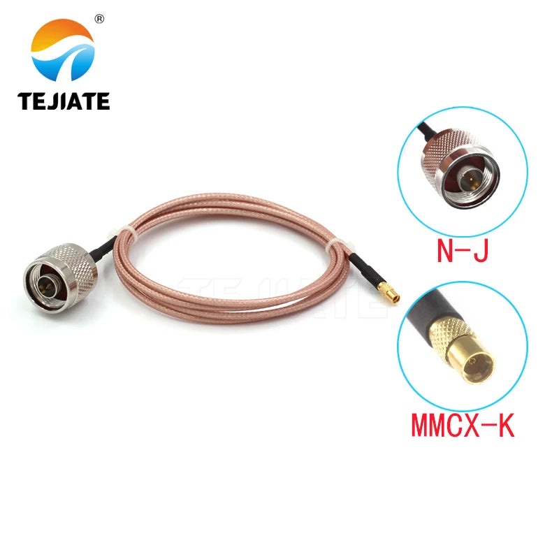 1PCS TEJIATE Adapter Cable N To MMCX Type NJ Convert MMCXK 8-90CM 1M 1.5M 2M Length Connector RG316 Wire