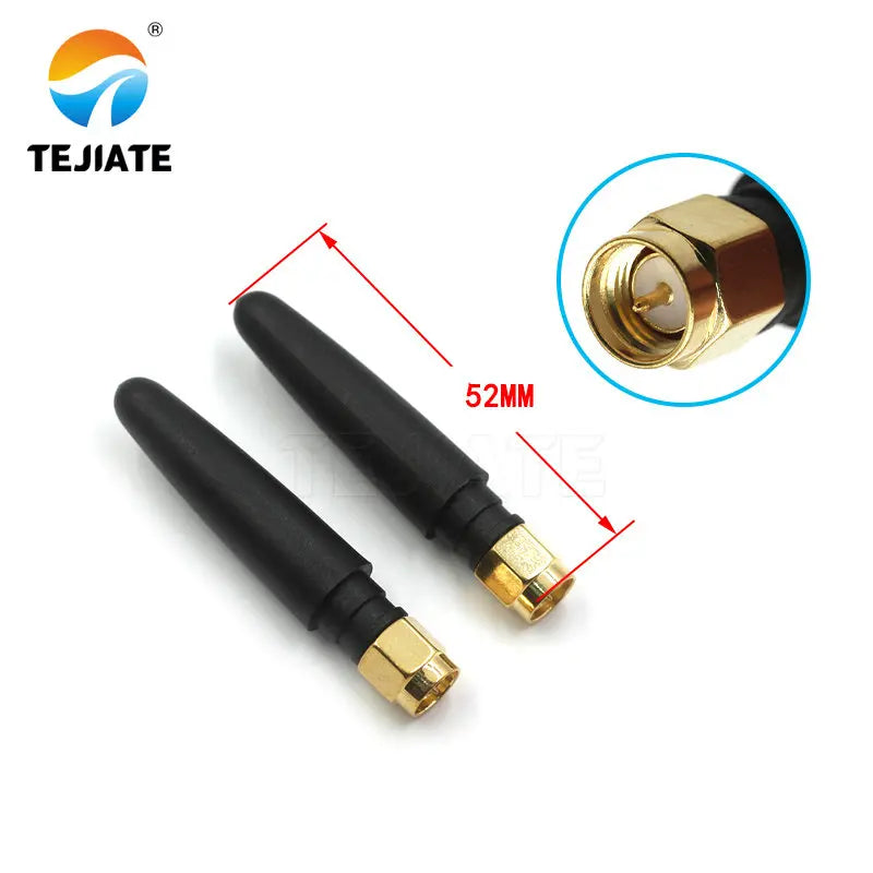 5PCS 2.4G Antenna SMA Straight Header/Bent Header Inner Pin/Inner Hole  5CM  WIFI WLAN Adapter Black Pepper
