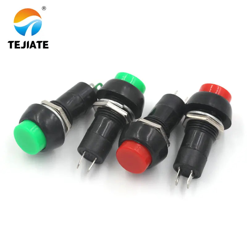 5 pcs/lot PBS-11A B 12mm Self-locking 250V 3A Push Button Switch Round Switch Bouton Poussoir Metal Lockless Reset Interrupteur