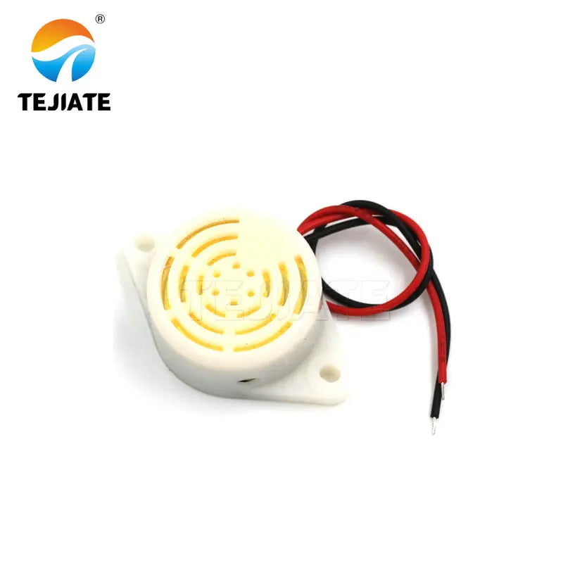 white Piezo Active Buzzer DC 3V-24V Universal Electronic Buzzer Intermittent Intermittent Sound SFM-27