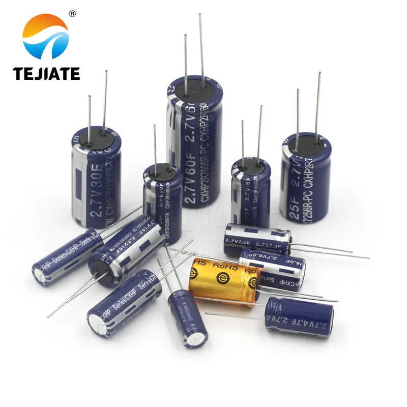 2PCS super capacitor farad capacitor 2.7V  2F 3.3F 4F 4.7F 5F 6F 7F 8F 10F 15F 20F 25F 30F 60F