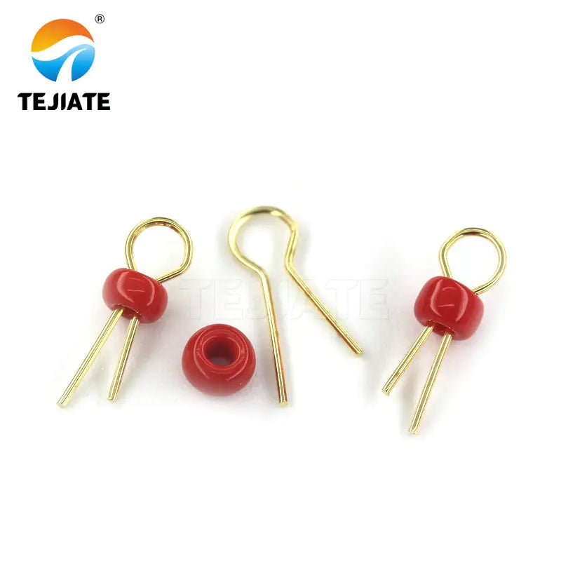 20PCS PCB Board Test Beads Points Gold Plated Ceramic Loop Circuit Test Needle Test Ring White Black Red Blue PCB points