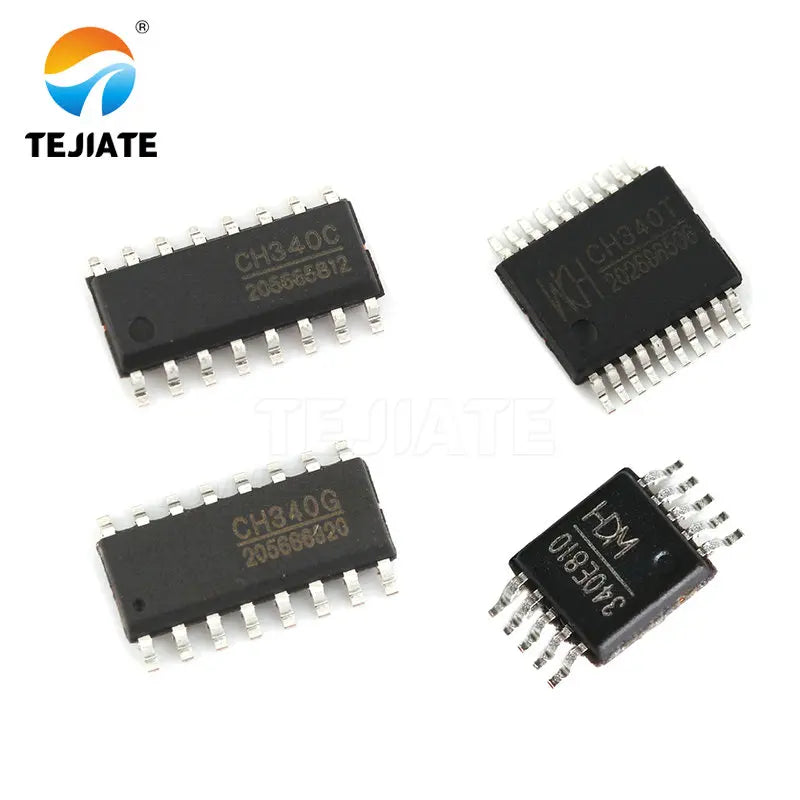 5pcs CH340G CH340C SOP-16 new USB chip 2.0 CH340T SSOP20  CH340E MSOP10