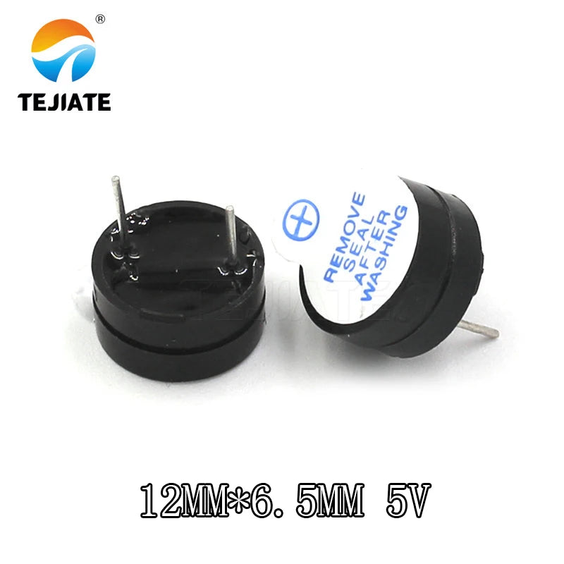 5PCS New Ultra-thin 5V Active Buzzer Alarm AC SOT 12MM*6.5MM 12065 Pitch 7.6mm MINI Active Piezo Buzzers