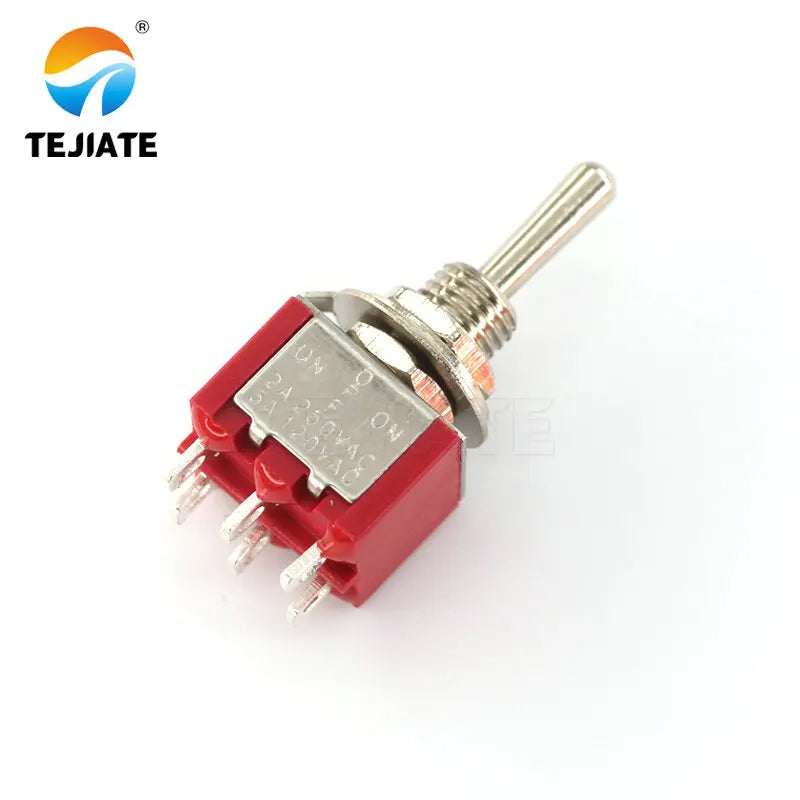 5pcs Mini 3 Positions 6Pin Toggle Switch MTS-223 Dual Reset Power Switch Automatic Return Toggle Switch AC 250V 2A/ AC 5A 120V