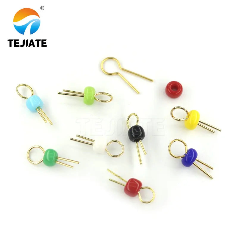 20PCS PCB Board Test Beads Points Gold Plated Ceramic Loop Circuit Test Needle Test Ring White Black Red Blue PCB points