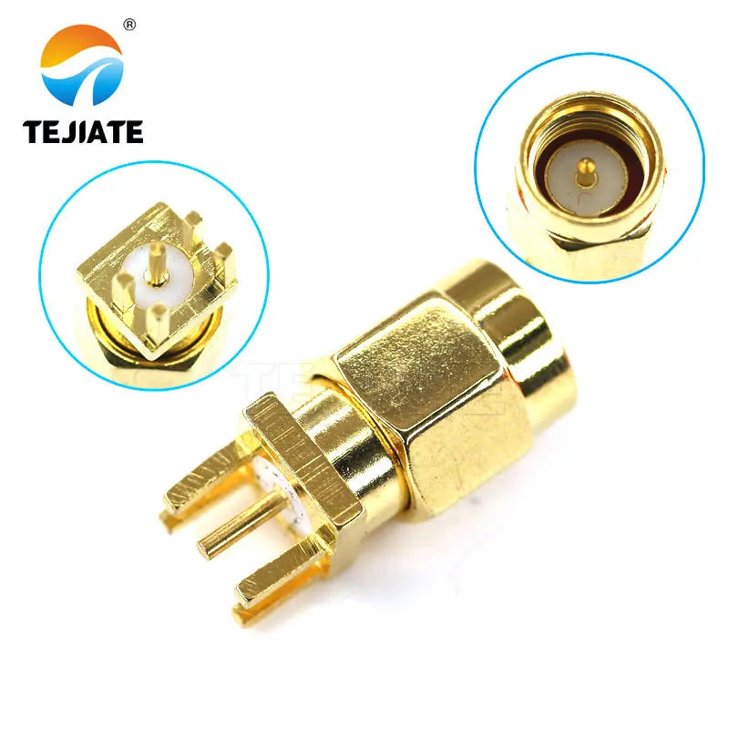 1pcs SMA End Launch Plug Male PCB Mount rf coaxial connector 1.6MM  50 Ohm RF RP-SMA