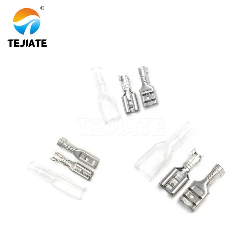 Female Spade Connector 2.8 /4.8 /6.3 Crimp Terminal with Insulating Sleeves For Terminals 22-16AWG