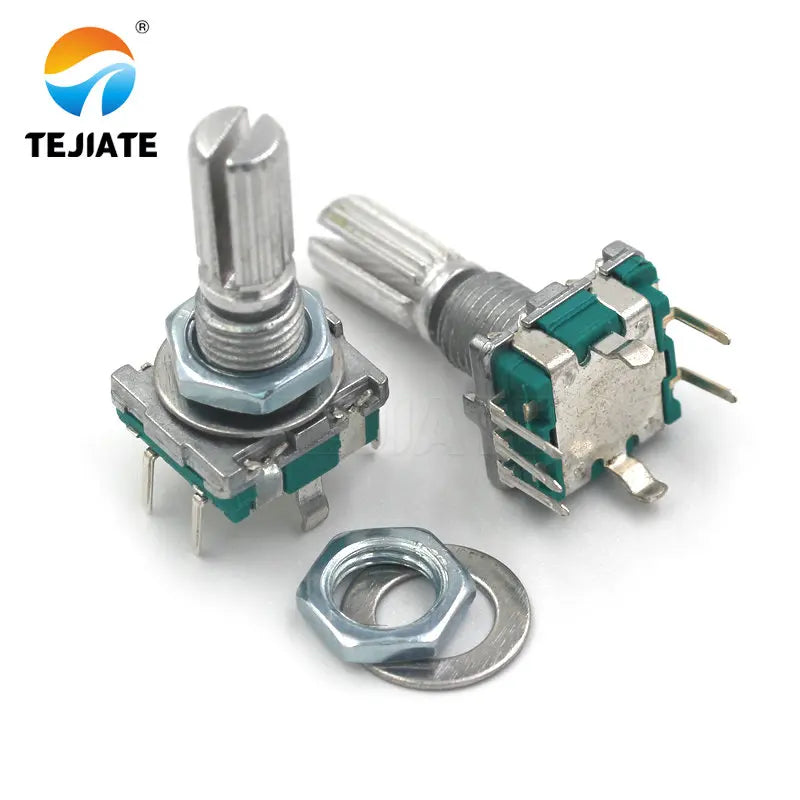 10PCS Half / Plum axis rotary encoder, handle length 15mm / 20mm code switch/ EC11 / digital potentiometer with switch 5Pin