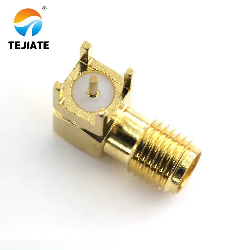 10PCS SMA female Thru Hole plug Right Angle 90 DEGREE ( SMA-KWE ) PCB Mount connector RF adapter best quality