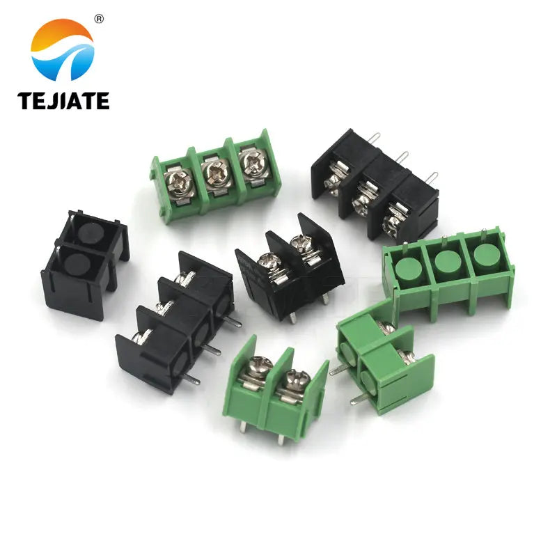 5PCS/lot 7.62 mm KF7.62 - 2P 3P 4P MG 762 - 2 3 4 Pin Can be spliced Screw Terminal Block Connector Black Green 7.62mm Pitch