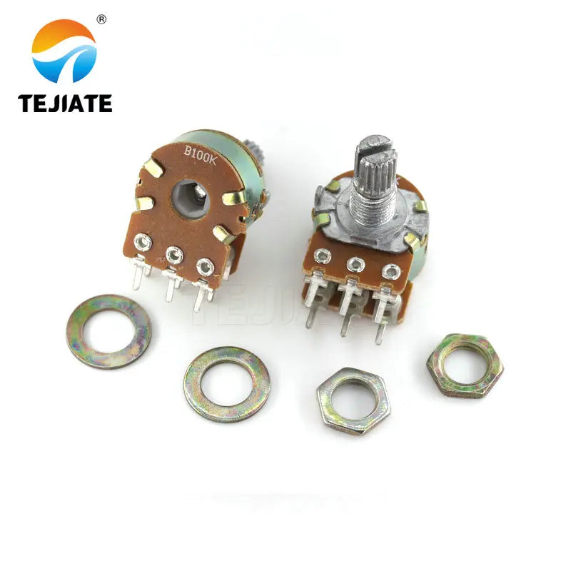 2pcs B1K B2K B5K B10K B20K B50K B100K B250K B500K B1M WH148 6Pin Potentiometer 1K 2K 5K 10K 20K 50K 100K 250K 500K 1M