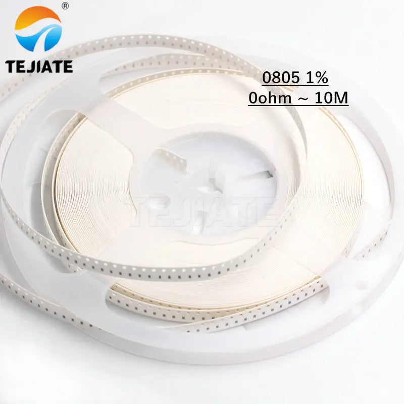 100pcs 0805 SMD 1/8W chip resistor 1%  resistors 0ohm ~ 10M 0R 1K 4.7K 4K7 10K 100K 1M 100 220 330 ohm 0R 1R 10R 100R 220R 330R
