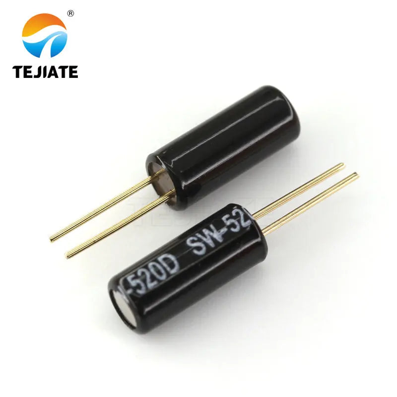 10PCS SW520D Vibration Sensor Metal Ball Tilt Shaking Switch 5x12MM SW-520D Tilt Shaking Position Switches Gold Plated