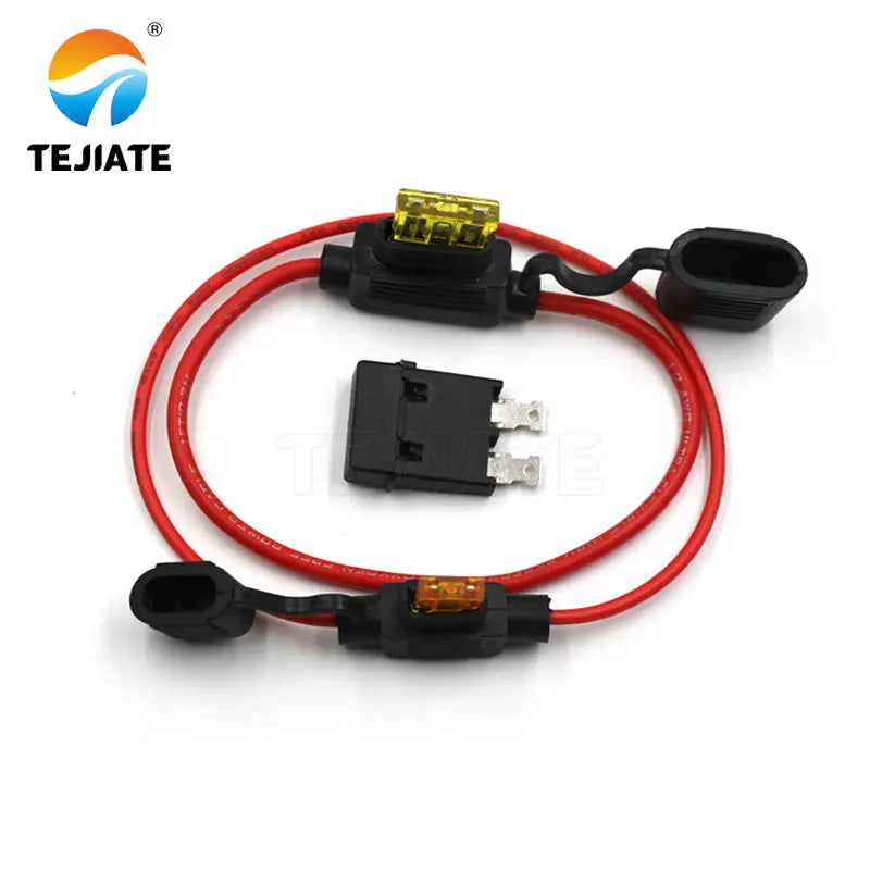 1pcs Waterproof Auto Inline Mini In-Line Fuse Holder Small Waterproof Harness Seat With Line Fuse Box 30CM Medium, please