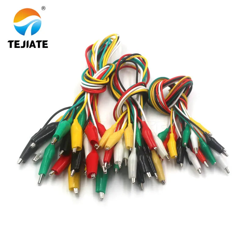 1Lot/10pcs cable length 50cm crocodile clip 35mm 28mm double headed crocodile clip cable crocodile clip wire test cable clip