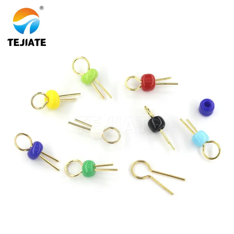 20PCS PCB Board Test Beads Points Gold Plated Ceramic Loop Circuit Test Needle Test Ring White Black Red Blue PCB points