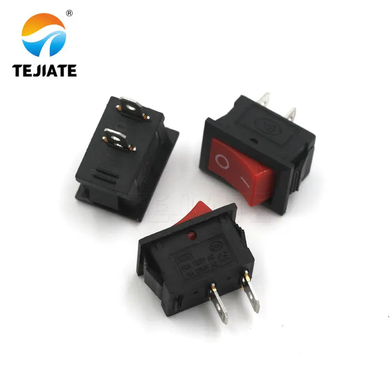 10 pcs/lot KCD1 21*15mm 2PIN Boat Rocker Switch SPST Snap-in on off Micro switch Position 3A/250V Mini