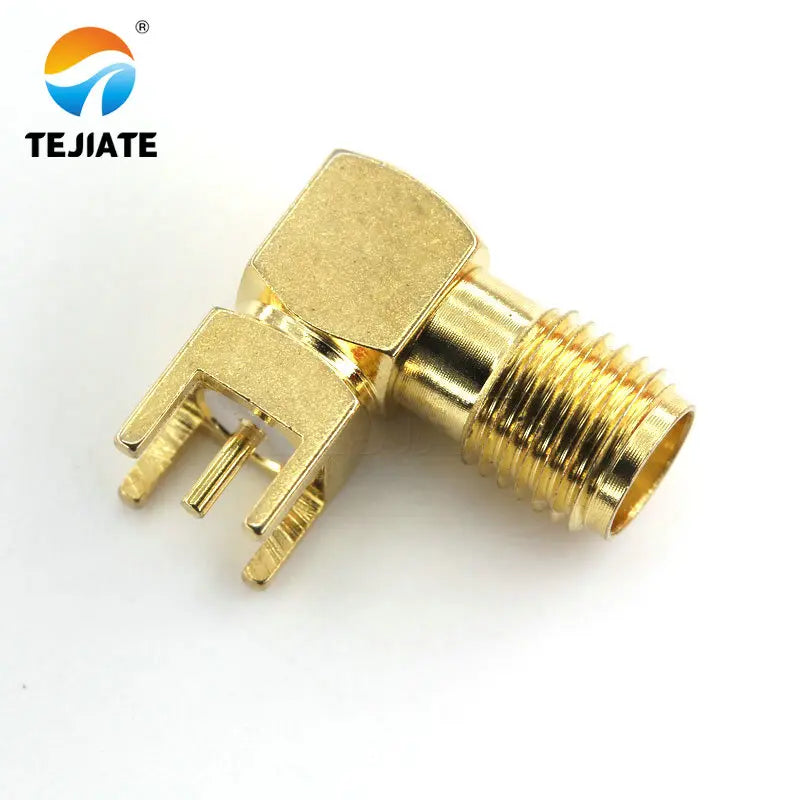 10PCS SMA female Thru Hole plug Right Angle 90 DEGREE ( SMA-KWE ) PCB Mount connector RF adapter best quality