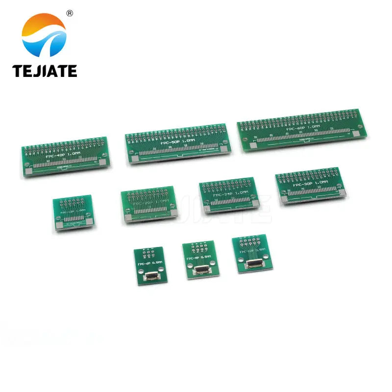 FPC FFC Flat Cable Transfer Plate Directly Inserted DIY 0.5 MM Spacing Connector 6P 8P 10P 20P 30P 40P 60P 0.5 Changes 2.54