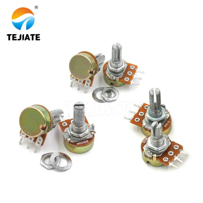 5pcs WH148 B1K B2K B5K B10K B20K B50K B100K B250K B500K B1M 3pin 15mm 1K 2K 5K 10K 20K 50K 100K 250K 500K 1M