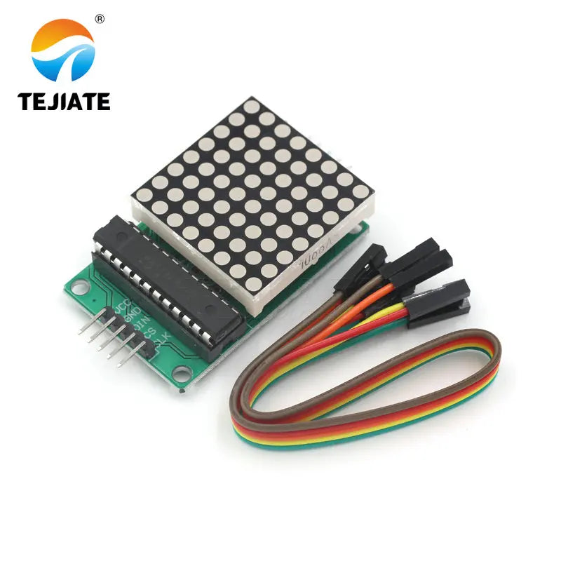 MAX7219 Dot Matrix Module For Arduino Microcontroller 4 In One Display with 5P Line 4 in 1 Control Drive LED Display Module