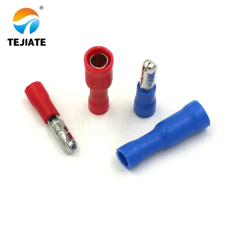10pcs Male/Female Insulated Connector Set 0.5-1.5mm2 Electrical Bullet Butt Wire Crimp Terminal Connector 22-18AWG Kit