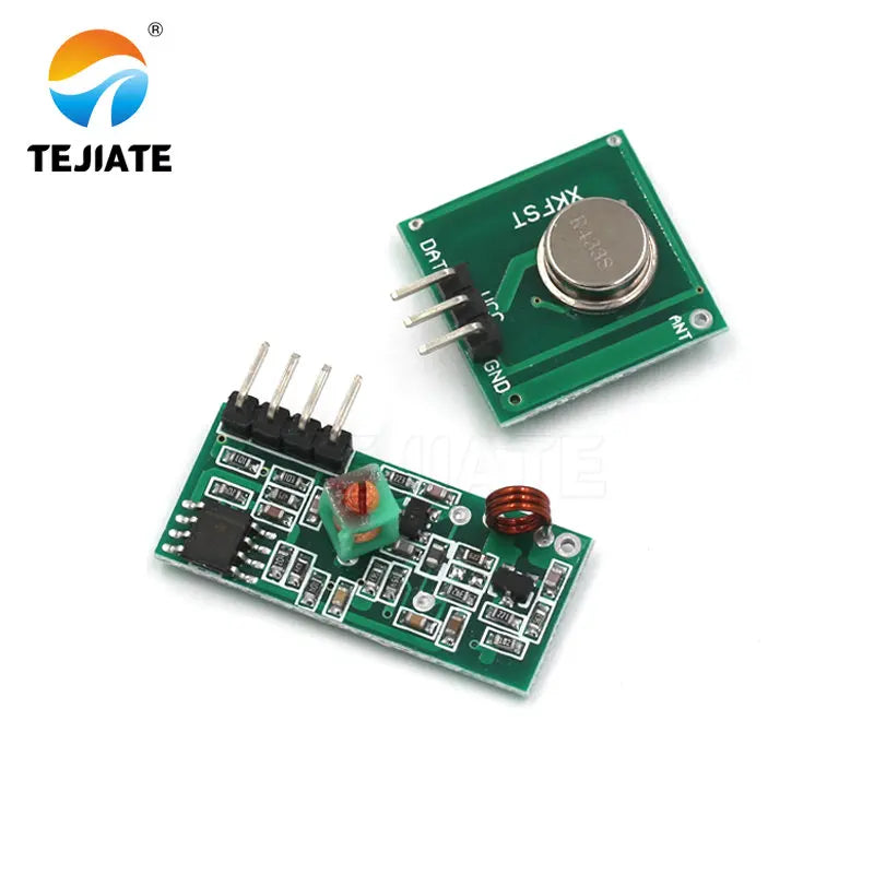 2pcs=1pair 433M Super Regeneration Wireless Transmitter Module Burglar Alarm+ Receiver Module For TEJIATE