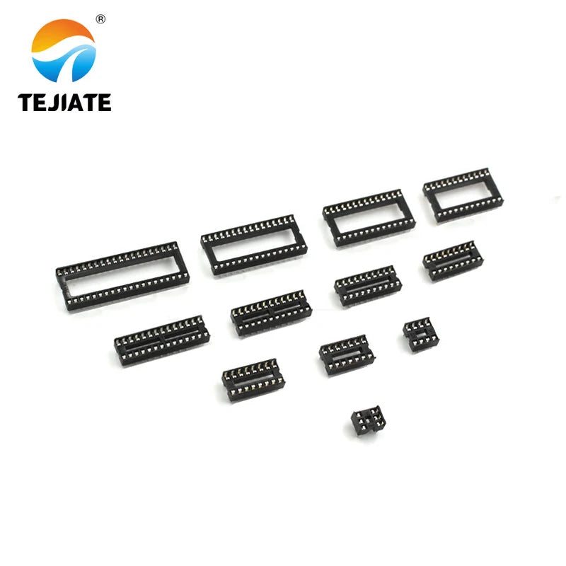 10PCS IC Sockets DIP6 DIP8 DIP14 DIP16 DIP18 DIP20 DIP28 DIP40 pins Connector DIP Socket 6 8 14 16 18 20 24 28 40 pin
