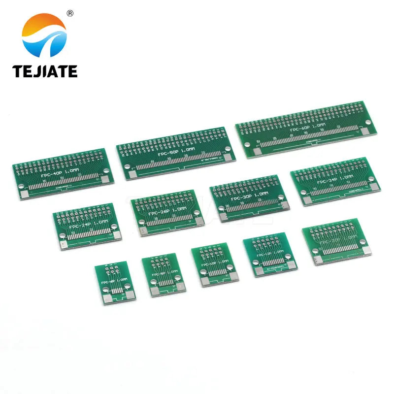 Double Side 0.5mm 1mm FFC FPC 6 8 10 12 20 30 40 50 60 Pin to 2.54mm FPC/FFC SMT Adapter Socket Plate PCB Board connector