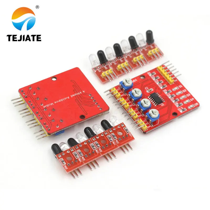 Four Road 4 Channel Infrared Detector Tracking Transmission Line Obstacle Avoidance Sensor Module for Diy Car Robot