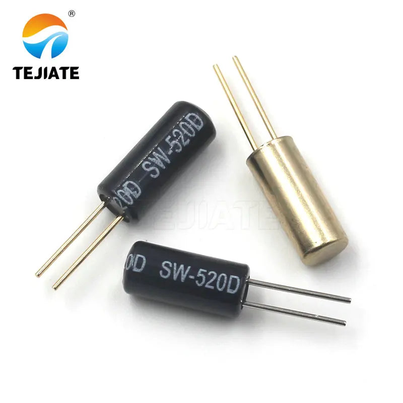 10PCS SW-520D Vibration Sensor Metal Ball Tilt Shaking Switch 5x12MM SW 520 Tilt Shaking Position Switches Gold Plated
