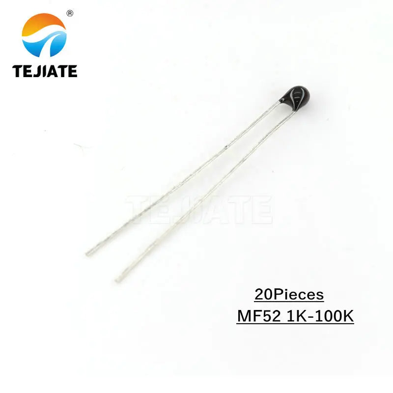 20pcs MF52AT MF52 B 3950 NTC Thermistor Thermal Resistor 5% 1K 2K 3K 4.7K 5K 10K 20K 47K 50K 100K NTC-MF52AT