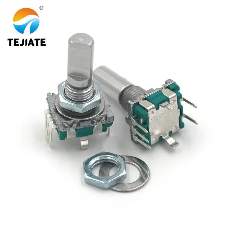 10pcs Rotary encoder,code switch EC11 audio digital potentiometer,with switch,5Pin, handle length 20mm TEJIATE