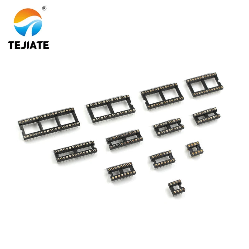 10PCS Round Hole IC socket Connector DIP 6 8 14 16 18 20 24 28 40 pin Sockets DIP6 DIP8 DIP14 DIP16 DIP18 DIP20 DIP28 DIP40 pins